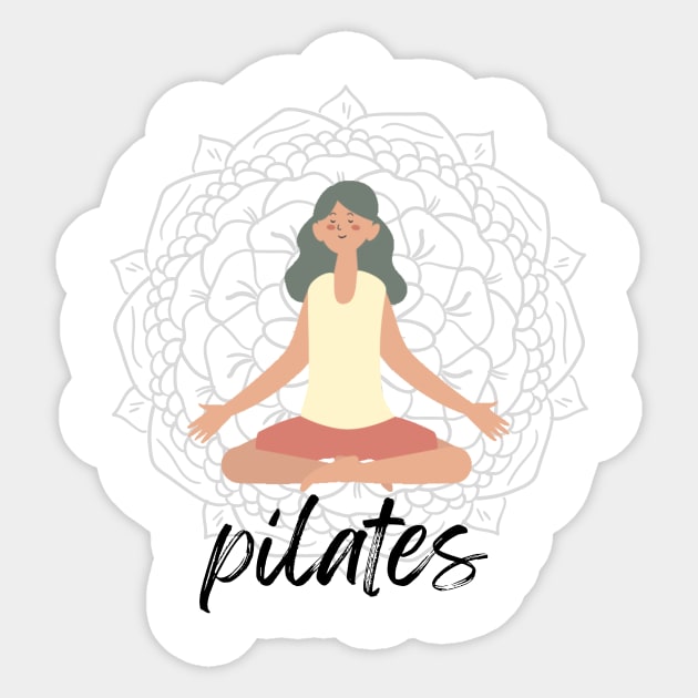 Pilates is my joy, Keep Calm & Pilates T-shirt Coffee Mug Apparel Hoodie Sticker Gift Sticker by FashnDesign